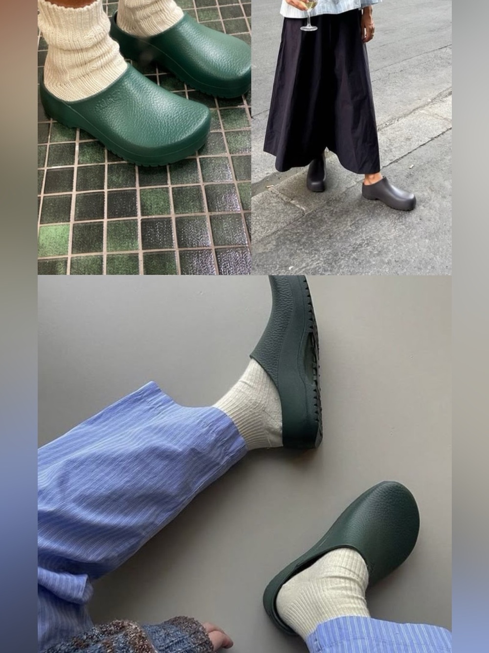 Birkenstock SUPERBIRKI Women's Dark Green Slip-On Clogs